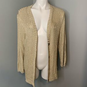3/$25 - NWT Jones & New York gold cardigan